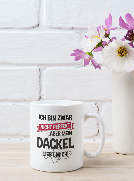 Tasse, innen weiß - Mein Dackel liebt mich - 🐾version