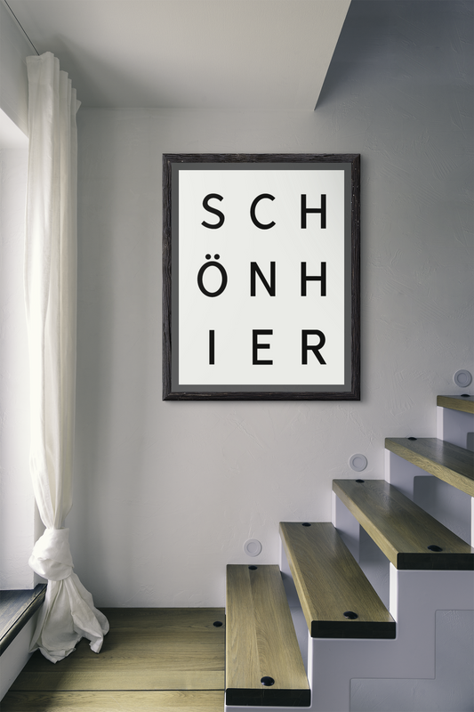 Poster - SCHÖN HIER - weißer Hintergrund