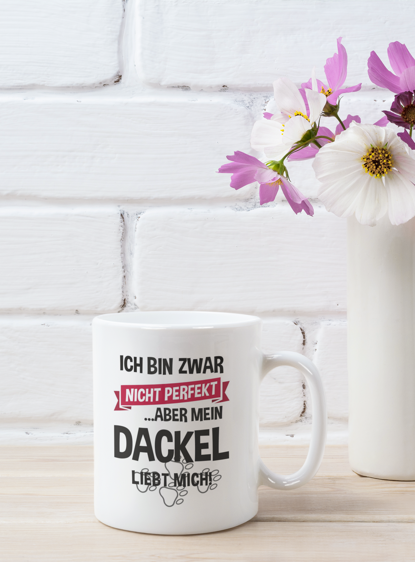 Tasse, innen weiß - Mein Dackel liebt mich -  🐾version