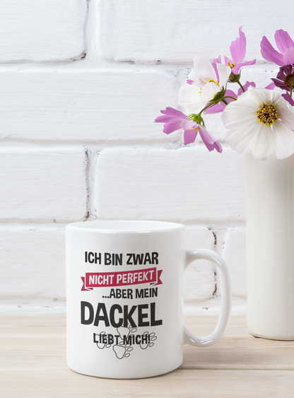 Tasse, innen weiß - Mein Dackel liebt mich -  🐾version