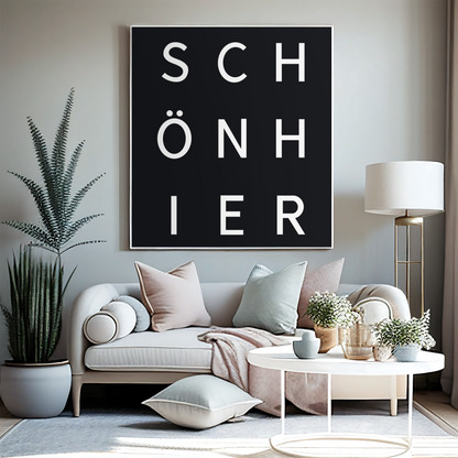 SCHÖN HIER - schwarzer Hintergrund