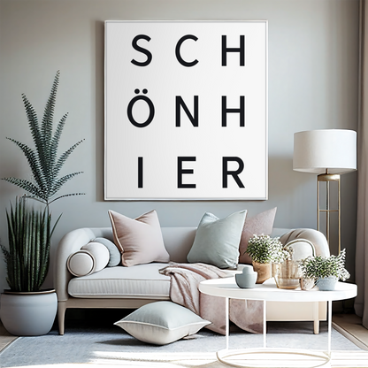 SCHÖN HIER - weißer Hintergrund