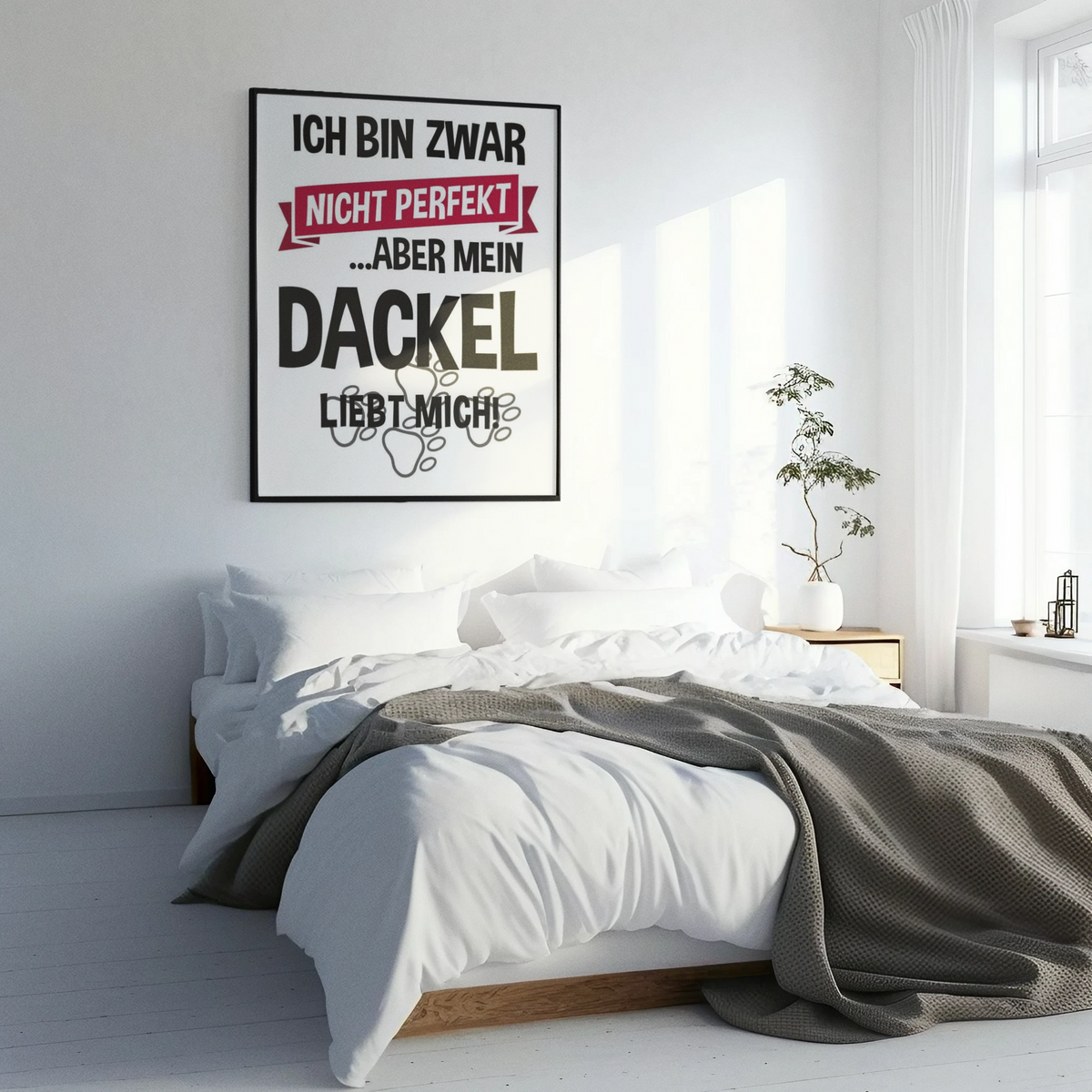 Poster als Bild - Mein Dackel liebt mich - 🐾version