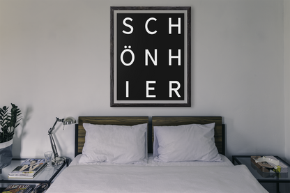 SCHÖN HIER - schwarzer Hintergrund