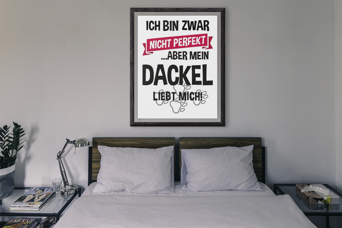 Poster als Bild - Mein Dackel liebt mich - 🐾version