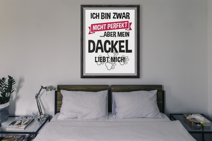 Poster als Bild - Mein Dackel liebt mich - 🐾version