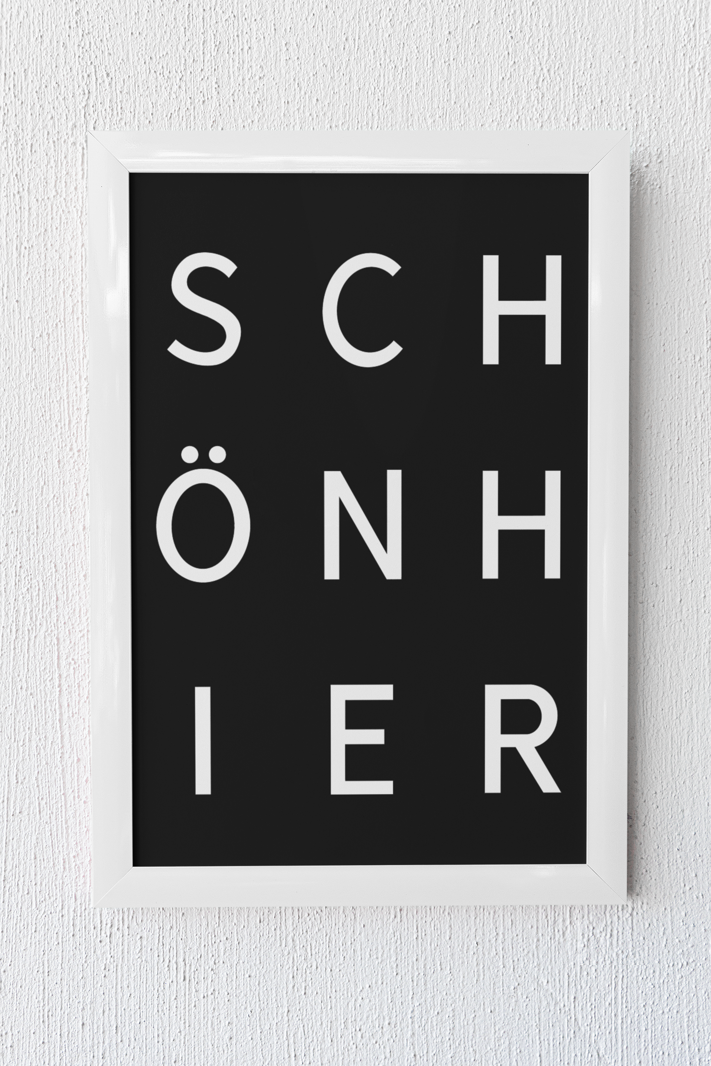 SCHÖN HIER - schwarzer Hintergrund