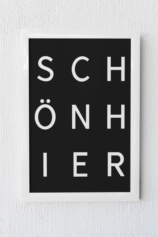 Poster - SCHÖN HIER - schwarzer Hintergrund