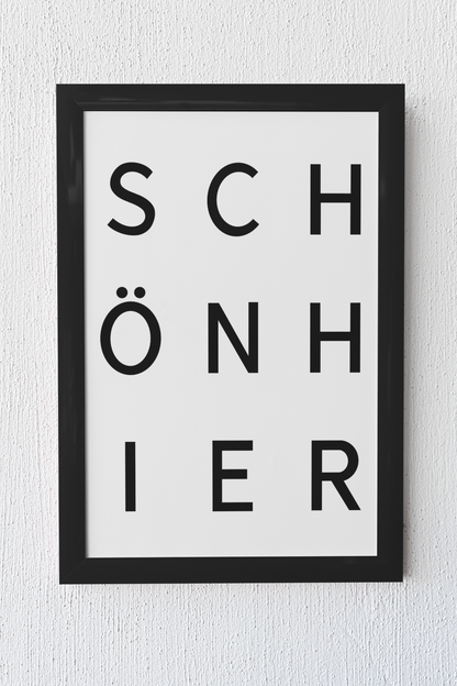 SCHÖN HIER - weißer Hintergrund