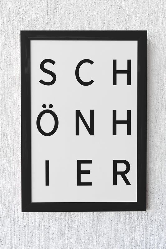 Poster - SCHÖN HIER - weißer Hintergrund