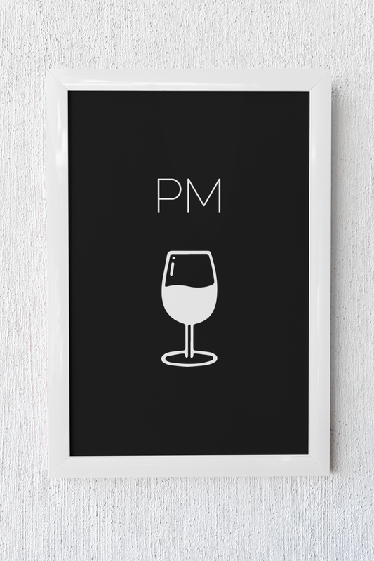 Poster - PM (abends) Wein - Version EN