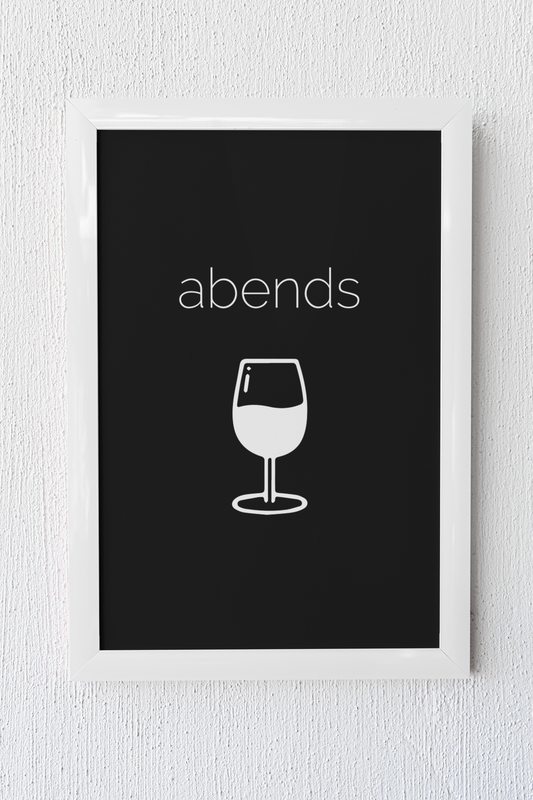 Poster - abends Wein - Version DE