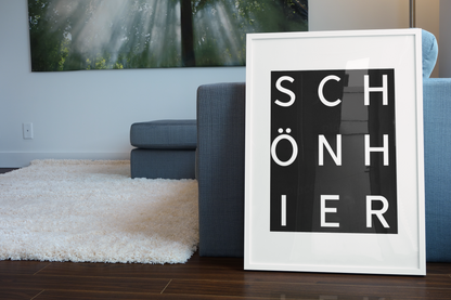 SCHÖN HIER - schwarzer Hintergrund