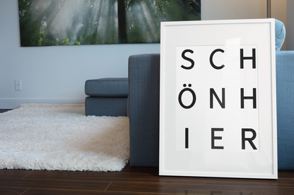 SCHÖN HIER - weißer Hintergrund