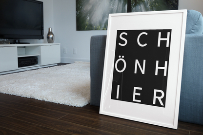 SCHÖN HIER - schwarzer Hintergrund