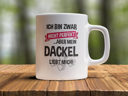 Tasse, innen weiß - Mein Dackel liebt mich -  🐾version