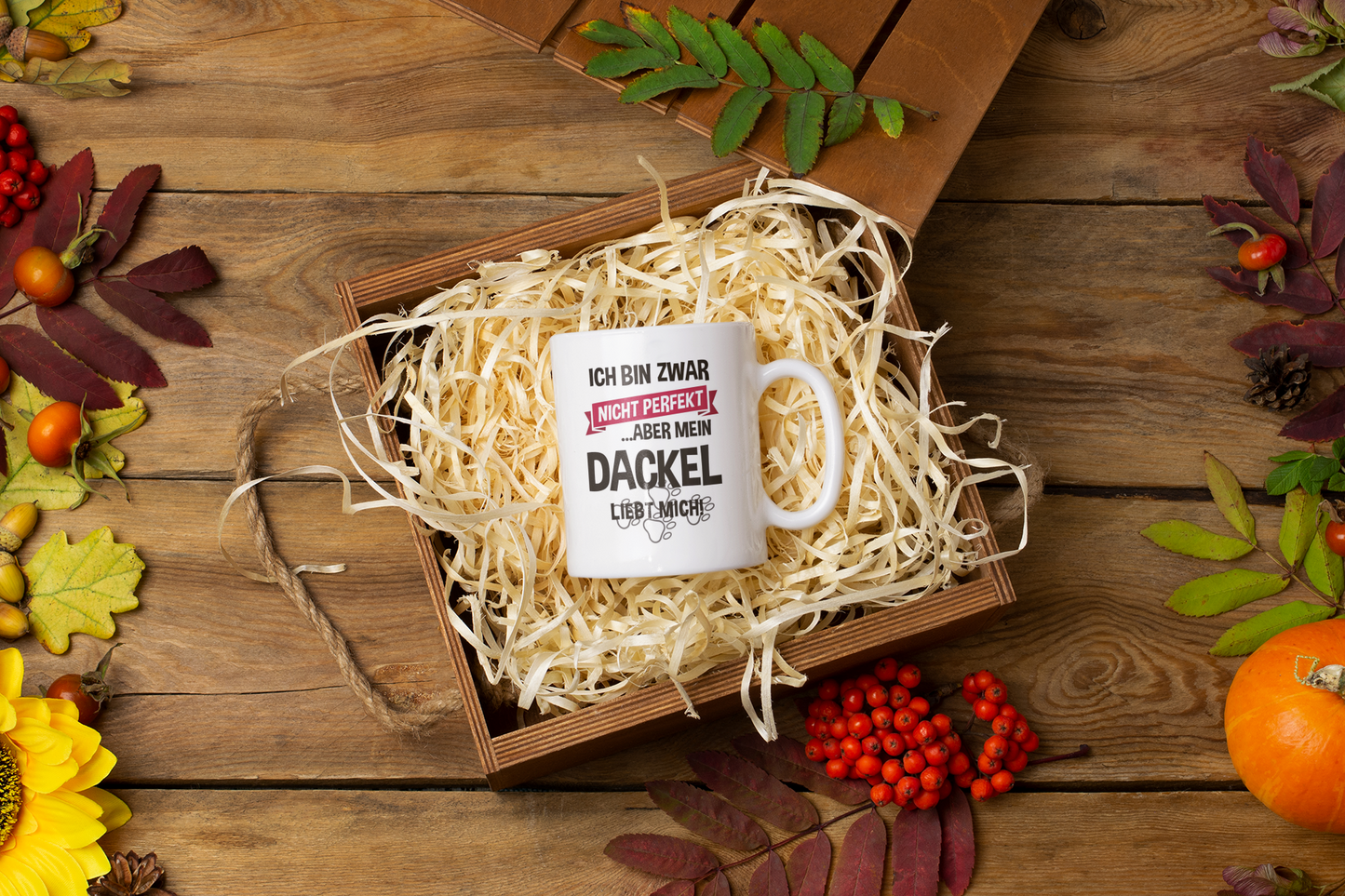 Tasse, innen weiß - Mein Dackel liebt mich -  🐾version