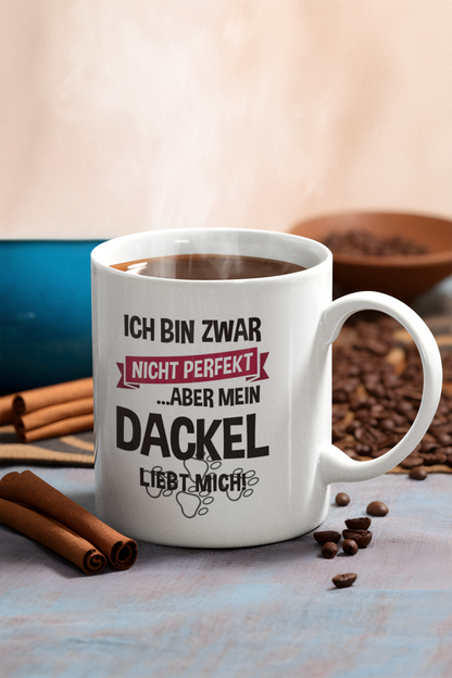 Tasse, innen weiß - Mein Dackel liebt mich -  🐾version