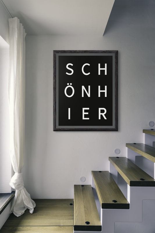 Poster - SCHÖN HIER - schwarzer Hintergrund
