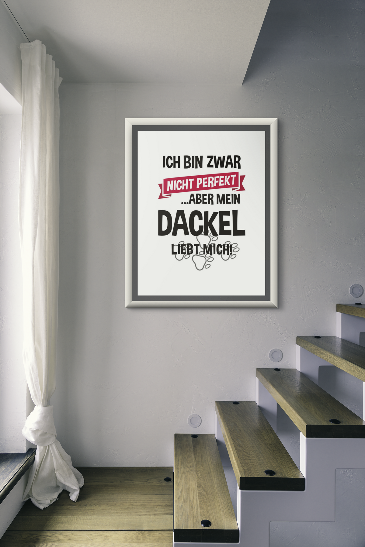 Poster als Bild - Mein Dackel liebt mich - 🐾version