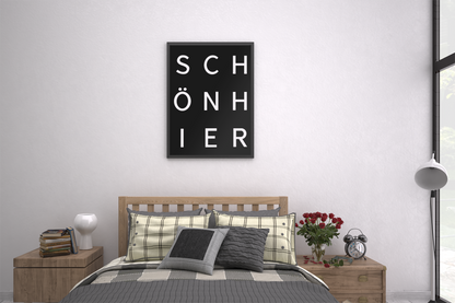 SCHÖN HIER - schwarzer Hintergrund