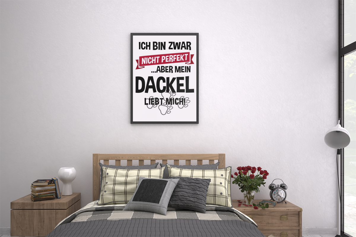 Poster als Bild - Mein Dackel liebt mich - 🐾version