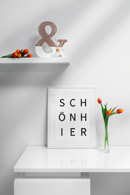 SCHÖN HIER - weißer Hintergrund