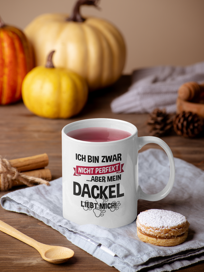Tasse, innen weiß - Mein Dackel liebt mich -  🐾version